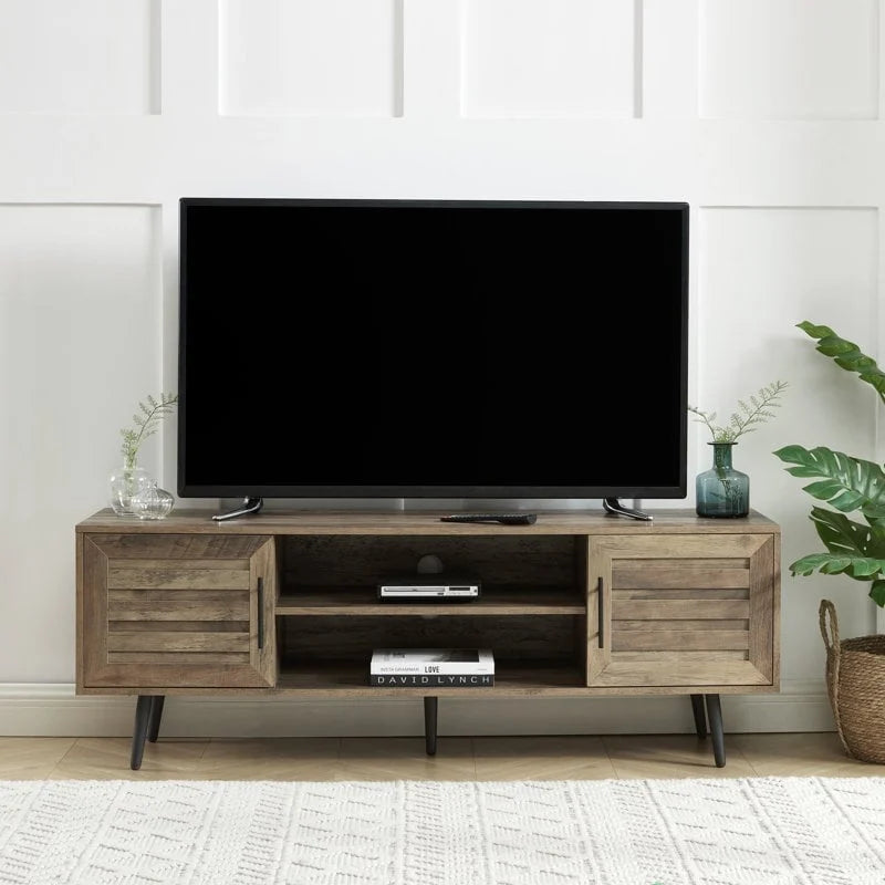 Meuble TV moderne du milieu du siècle pour téléviseurs jusqu'à 70 po Meuble TV console multimédia - 20,5 H X 59 L X 15,5 P
