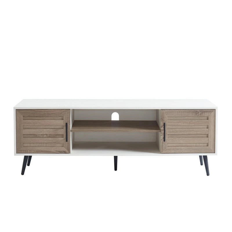 Meuble TV moderne du milieu du siècle pour téléviseurs jusqu'à 70 po Meuble TV console multimédia - 20,5 H X 59 L X 15,5 P