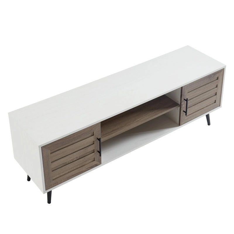 Meuble TV moderne du milieu du siècle pour téléviseurs jusqu'à 70 po Meuble TV console multimédia - 20,5 H X 59 L X 15,5 P