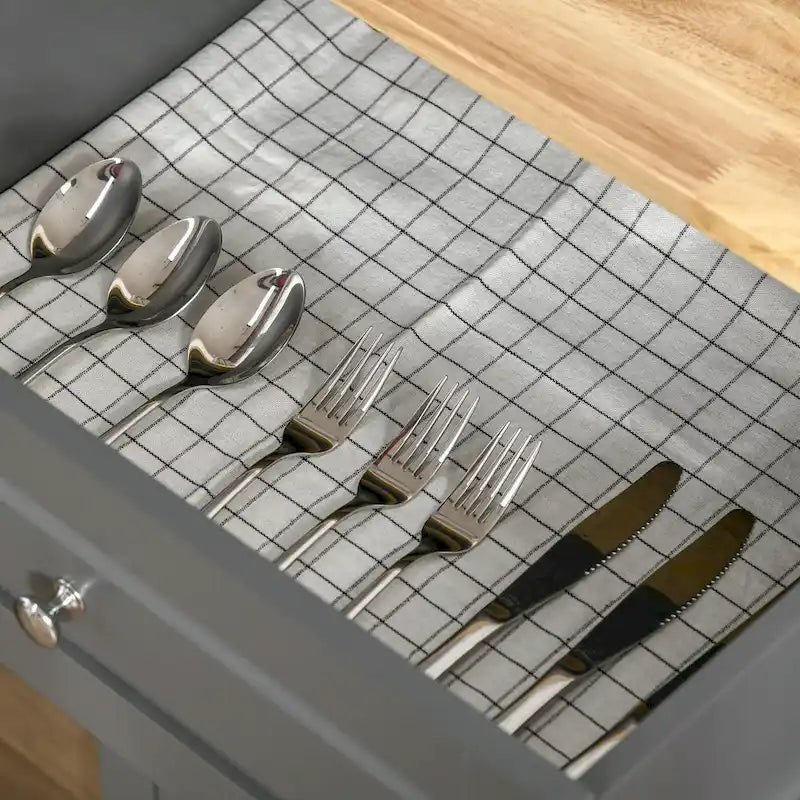 HOMCOM Chariot de cuisine roulant, Desserte de service portable avec tiroir, étagère réglable et 2 porte-serviettes