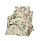 Fauteuil pivotant Alois avec housse florale et coussin amovible par HULALA HOME