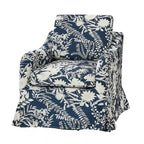 Fauteuil pivotant Alois avec housse florale et coussin amovible par HULALA HOME