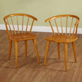 Chaises de salle à manger à barreaux en bois massif Florence Simple Living (lot de 2)