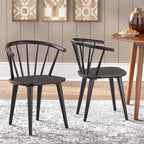 Chaises de salle à manger à barreaux en bois massif Florence Simple Living (lot de 2)
