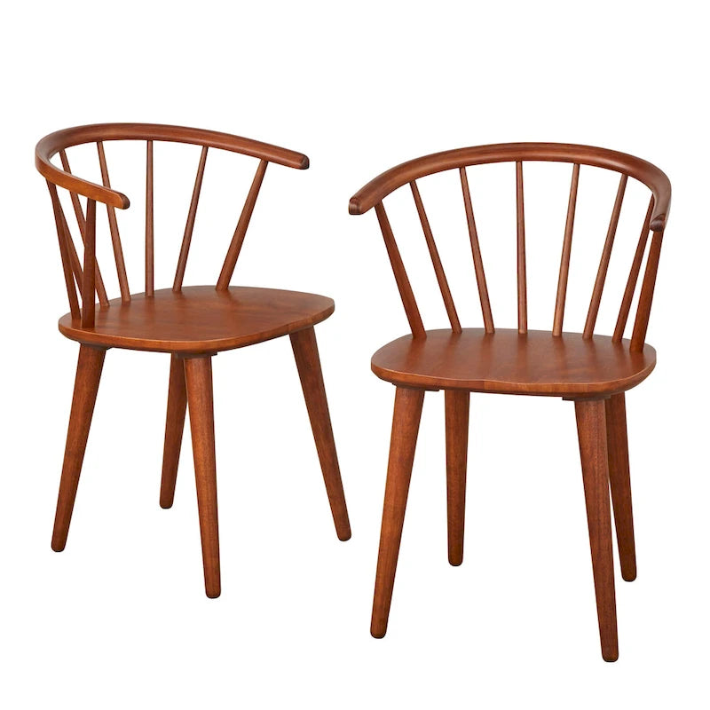 Chaises de salle à manger à barreaux en bois massif Florence Simple Living (lot de 2)