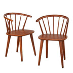 Chaises de salle à manger à barreaux en bois massif Florence Simple Living (lot de 2)