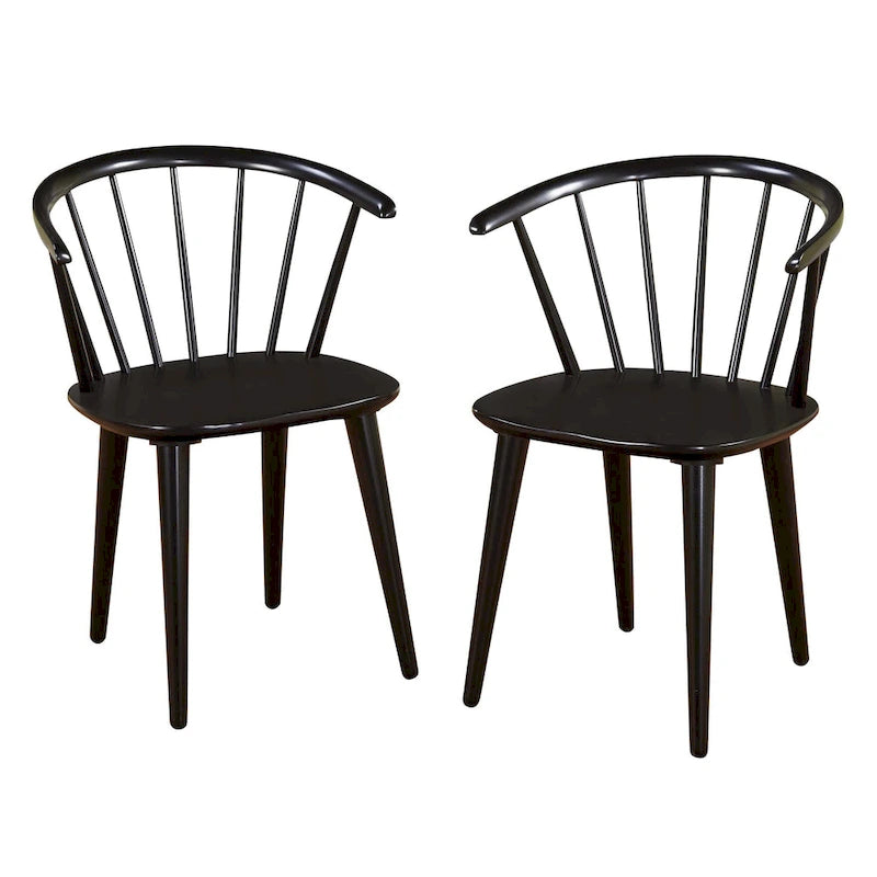 Chaises de salle à manger à barreaux en bois massif Florence Simple Living (lot de 2)