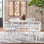 Chaises de salle à manger à barreaux en bois massif Florence Simple Living (lot de 2)