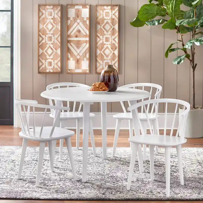 Chaises de salle à manger à barreaux en bois massif Florence Simple Living (lot de 2)