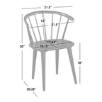 Chaises de salle à manger à barreaux en bois massif Florence Simple Living (lot de 2)