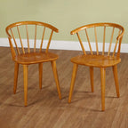 Chaises de salle à manger à barreaux en bois massif Florence Simple Living (lot de 2)