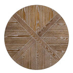 Table basse ronde industrielle rustique en bois avec étagère SEI Furniture Kenya