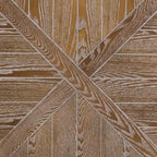 Table basse ronde industrielle rustique en bois avec étagère SEI Furniture Kenya