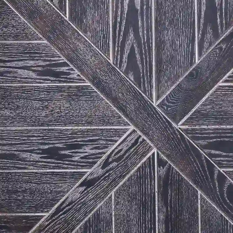 Table basse ronde industrielle rustique en bois avec étagère SEI Furniture Kenya