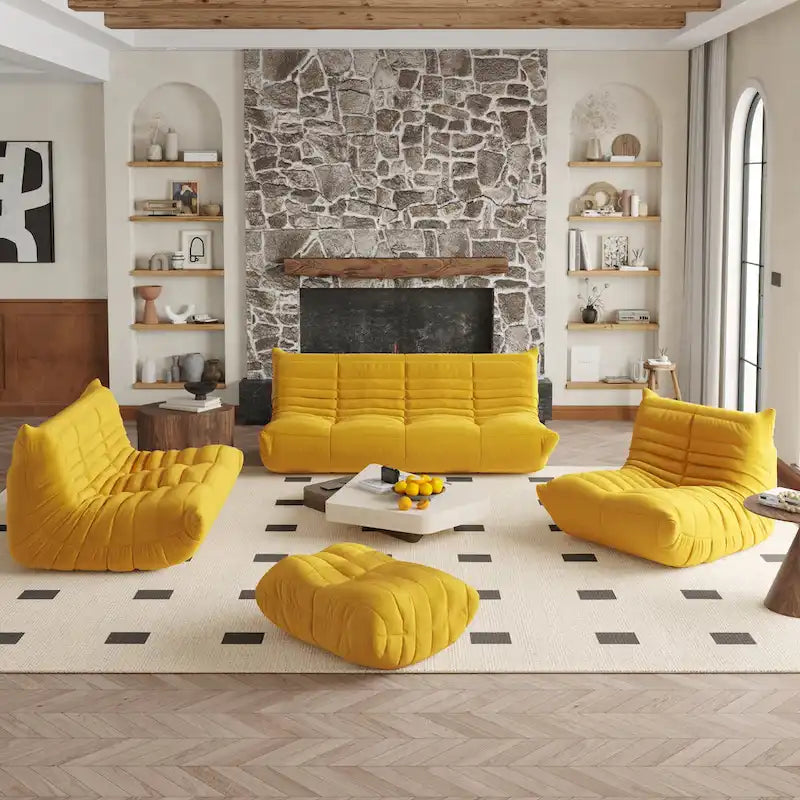 Fauteuil Crapaud Canapé Simple Tissu Teddy Fauteuil Poire