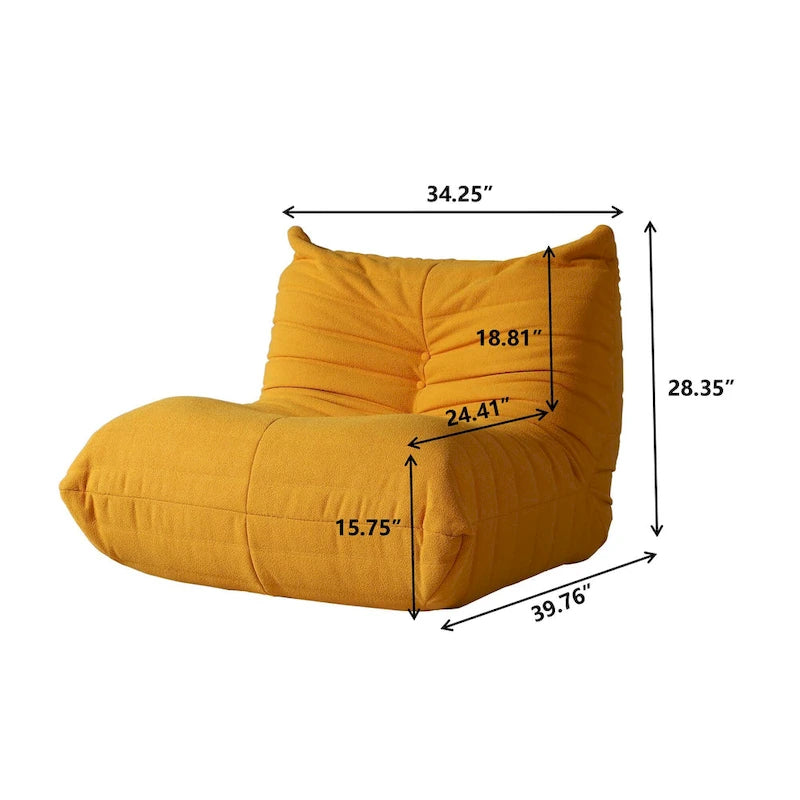 Fauteuil Crapaud Canapé Simple Tissu Teddy Fauteuil Poire