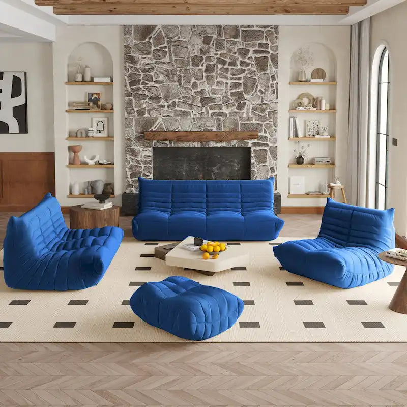 Fauteuil Crapaud Canapé Simple Tissu Teddy Fauteuil Poire