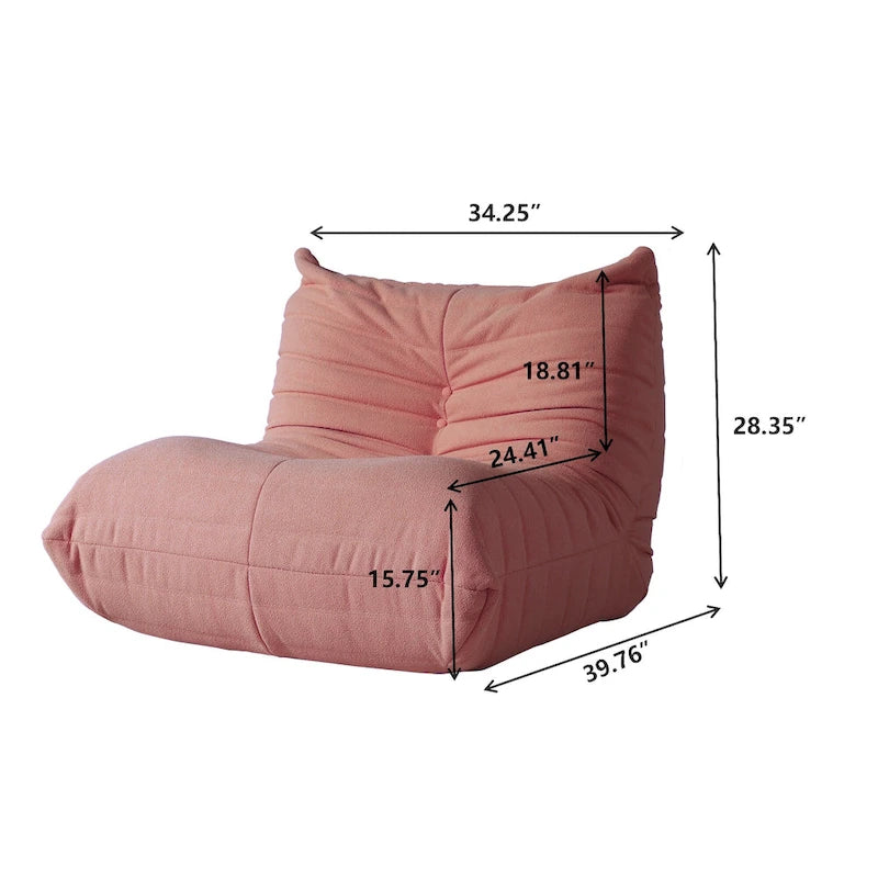 Fauteuil Crapaud Canapé Simple Tissu Teddy Fauteuil Poire