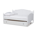 Lit de repos double Mara Cottage Farmhouse avec lit gigogne escamotable