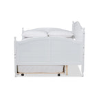 Lit de repos double Mara Cottage Farmhouse avec lit gigogne escamotable