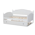 Lit de repos double Mara Cottage Farmhouse avec lit gigogne escamotable