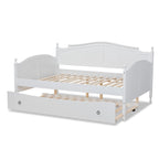 Lit de repos double Mara Cottage Farmhouse avec lit gigogne escamotable