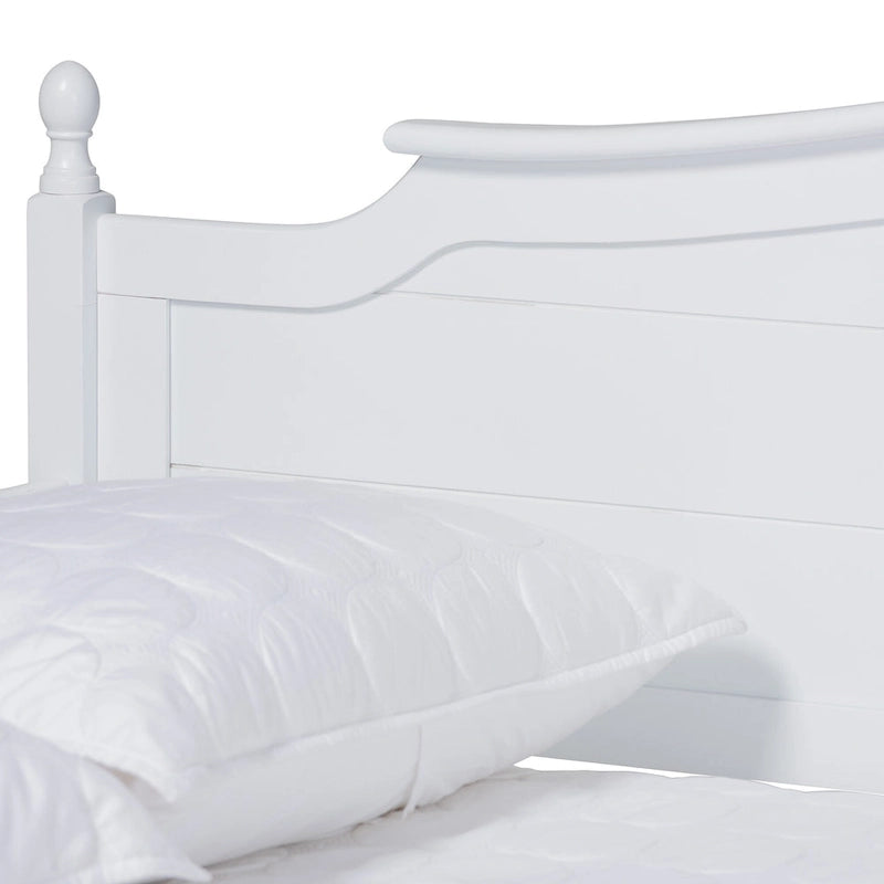 Lit de repos double Mara Cottage Farmhouse avec lit gigogne escamotable
