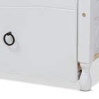 Lit de repos double Mara Cottage Farmhouse avec lit gigogne escamotable