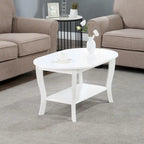 Table basse ovale American Heritage de Convenience Concepts avec étagère