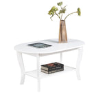Table basse ovale American Heritage de Convenience Concepts avec étagère