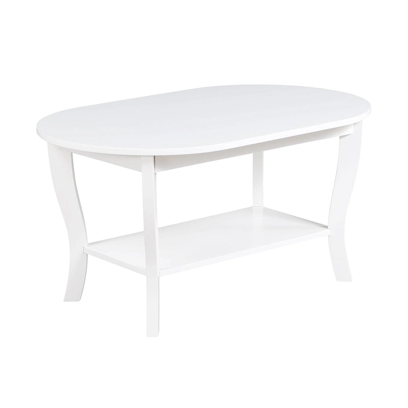 Table basse ovale American Heritage de Convenience Concepts avec étagère