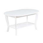 Table basse ovale American Heritage de Convenience Concepts avec étagère