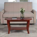 Table basse ovale American Heritage de Convenience Concepts avec étagère