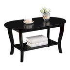 Table basse ovale American Heritage de Convenience Concepts avec étagère