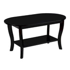 Table basse ovale American Heritage de Convenience Concepts avec étagère
