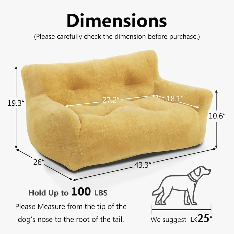 MCombo Canapé-lit pour animaux de compagnie pour chiens de petite et moyenne taille, tissu 0374