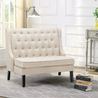Modern Settee Bench ,loveseat Sofa Loveaseat Settee Sofa Bench High Back for Dining Living Room Hallway or Entryway Seating