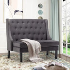 Banquette-méridienne moderne, causeuse, banquette-méridienne avec dossier haut pour salle à manger, salon, couloir ou entrée