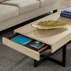 Table basse Eldersley Wood Finish avec deux tiroirs par iNSPIRE Q Modern