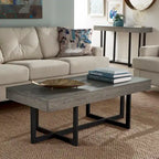Table basse Eldersley Wood Finish avec deux tiroirs par iNSPIRE Q Modern