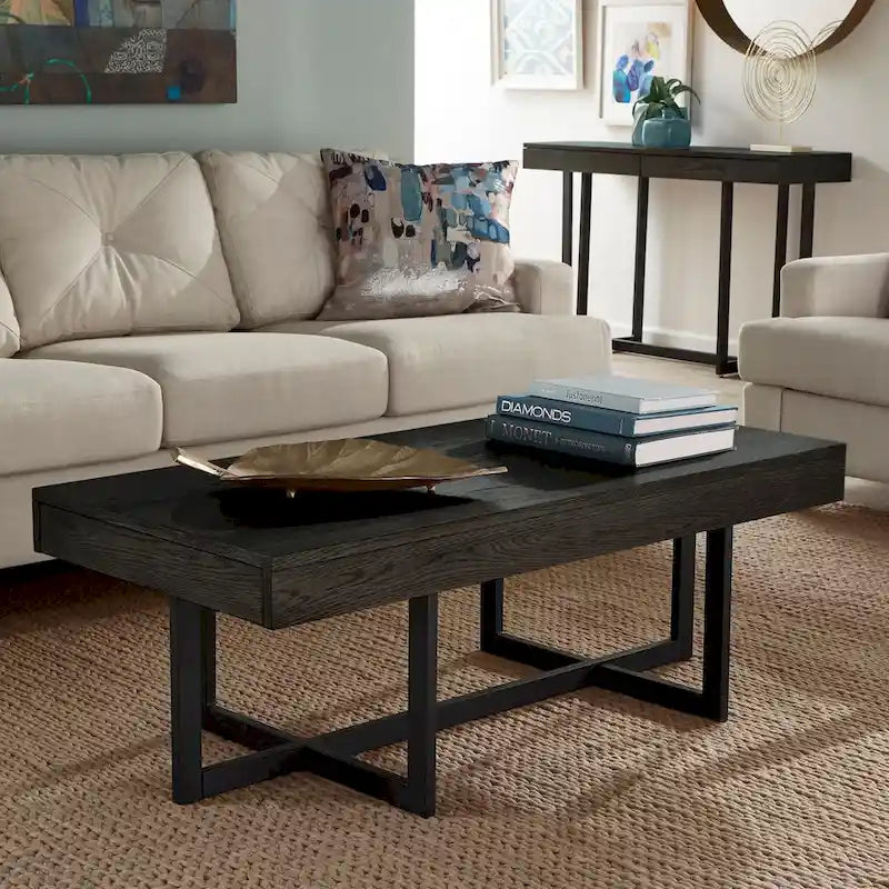 Table basse Eldersley Wood Finish avec deux tiroirs par iNSPIRE Q Modern