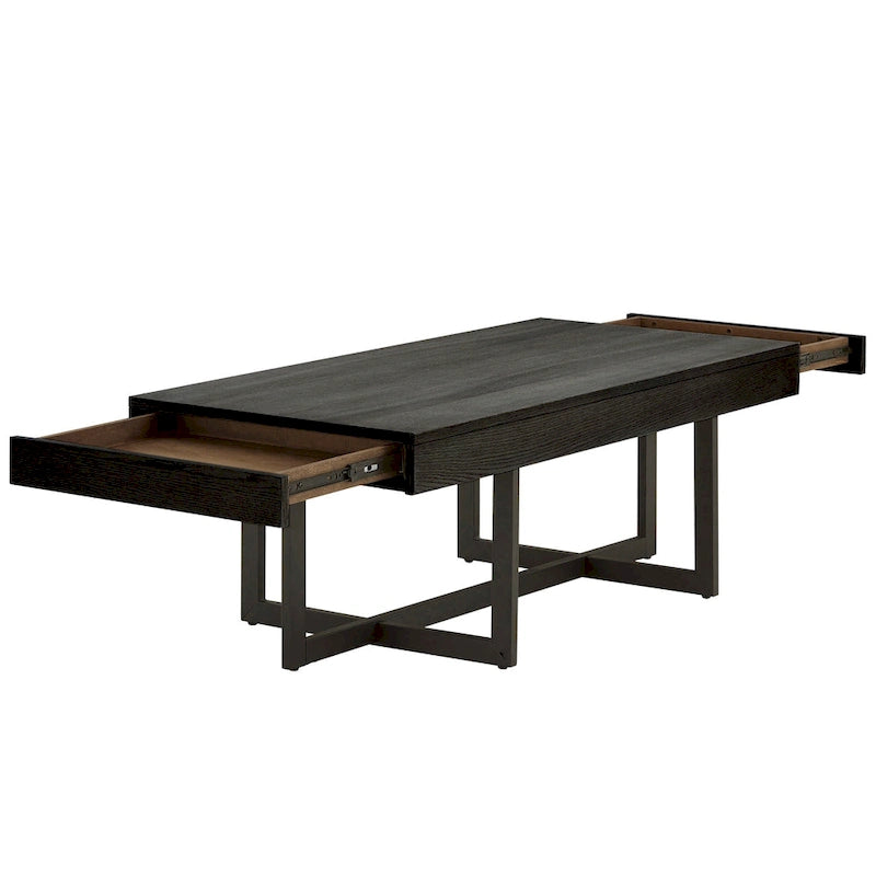 Table basse Eldersley Wood Finish avec deux tiroirs par iNSPIRE Q Modern