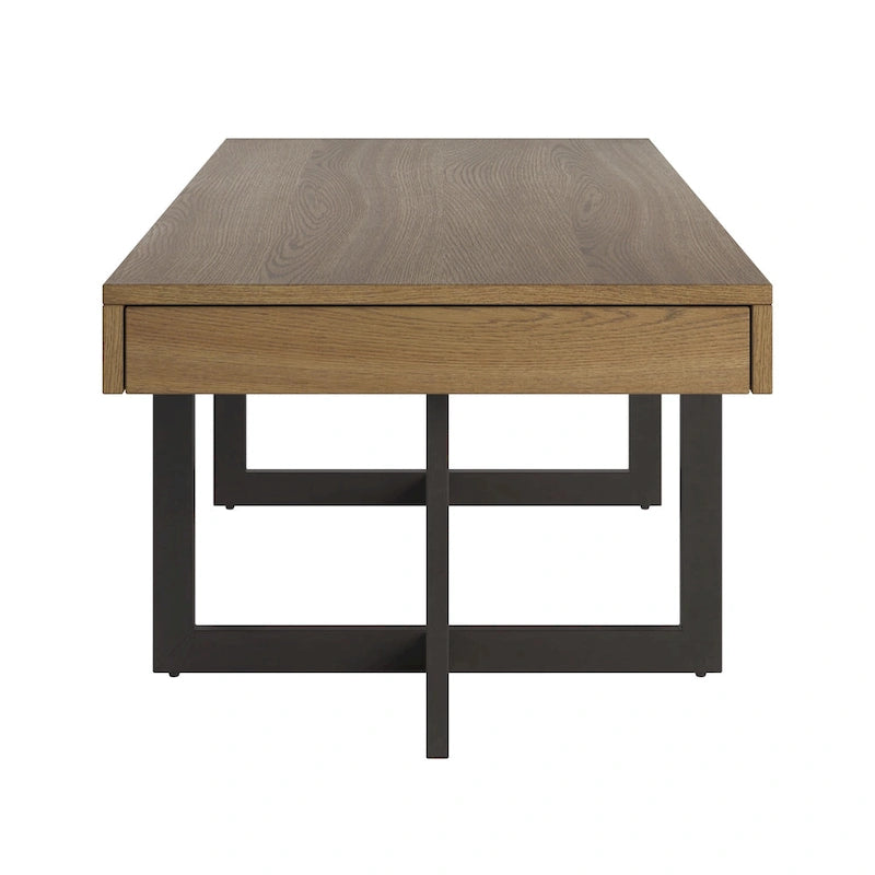 Table basse Eldersley Wood Finish avec deux tiroirs par iNSPIRE Q Modern