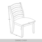 Chaises de salle à manger en bois Sophistique CraftPorch (Lot de 2) - N/A