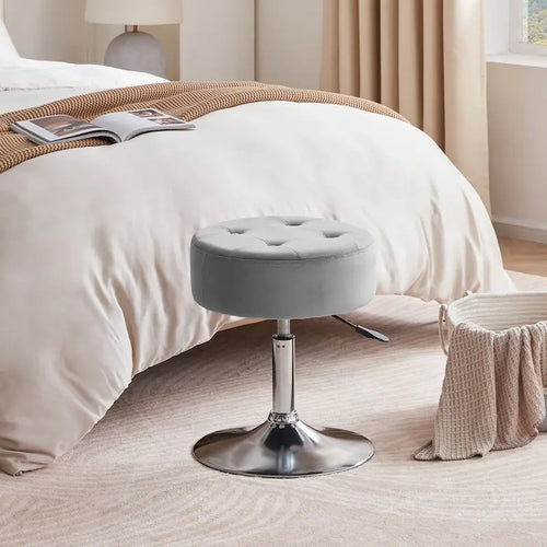 Tabouret de coiffeuse rond pivotant avec hauteur réglable