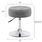 Tabouret de coiffeuse rond pivotant avec hauteur réglable