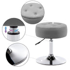Tabouret de coiffeuse rond pivotant avec hauteur réglable