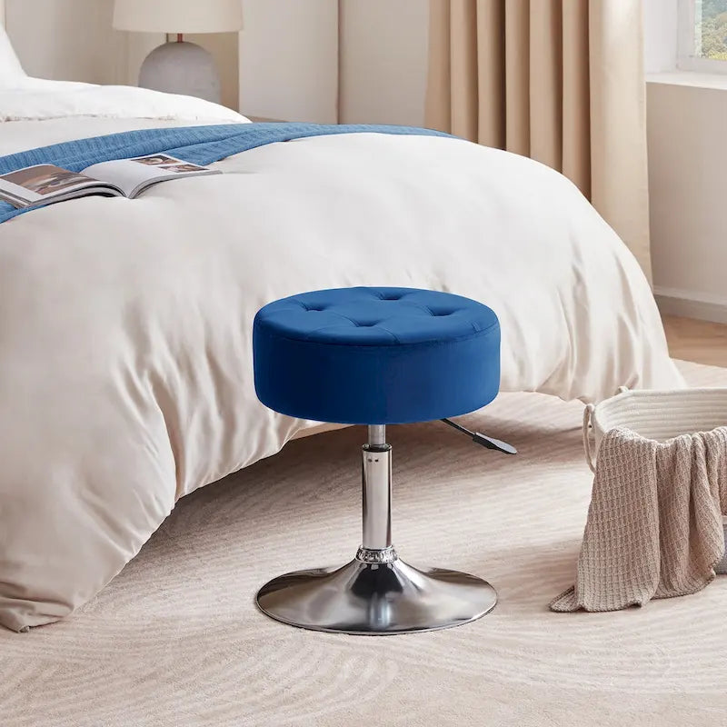 Tabouret de coiffeuse rond pivotant avec hauteur réglable