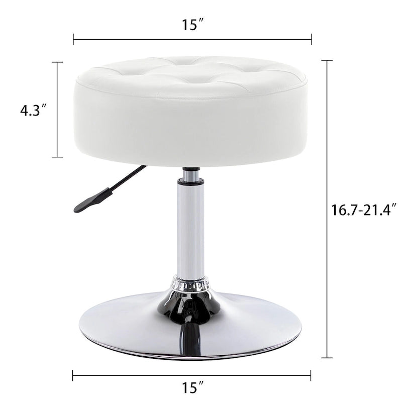 Tabouret de coiffeuse rond pivotant avec hauteur réglable