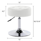 Tabouret de coiffeuse rond pivotant avec hauteur réglable
